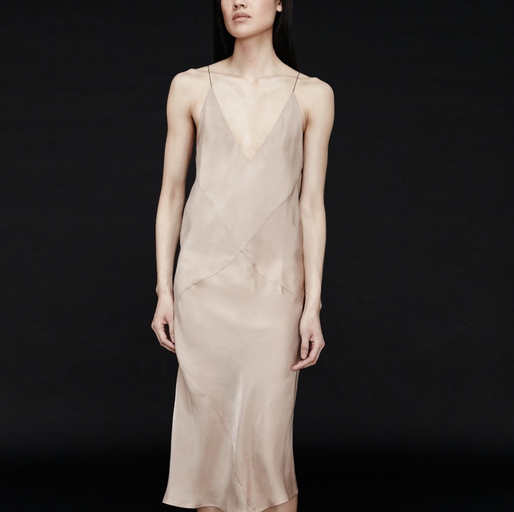 RAVINE SLIPDRESS — BEIGE